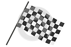 Checkered finish flag