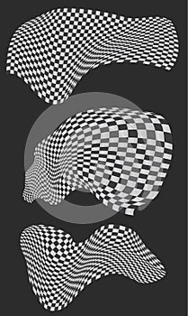 Checkered flag background elements black and white