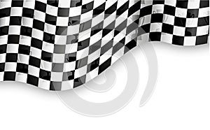 Checkered flag background with trophy