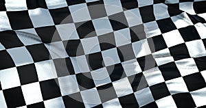 Checkered flag, end race background,real movement , formula one competition