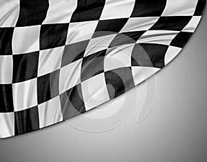 Checkered flag on grey