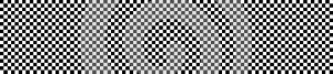 Checkered flag. Race background. Racing flag, race pattern. Banner seamless chessboard, checkerboard texture. Wide checker
