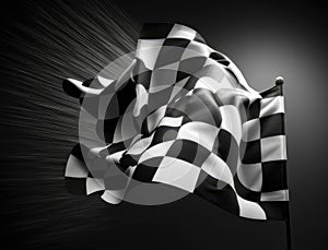 A checkered flag signifying the end of a race. AI generation