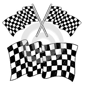 Checkered flag sketch