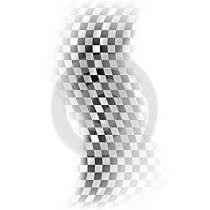 Checkered flag textile wrap white mesh