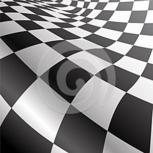 Checkered flag wave design for race background vector.