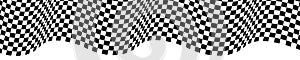 Checkered flag wave on white design for sport race championship background vector.