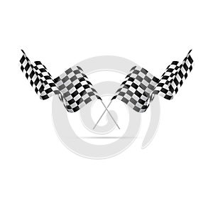 Checkered Flags. Racing flags. Vector illustration.