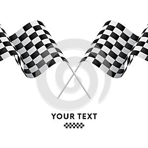 Checkered Flags. Racing flags. Vector illustration.