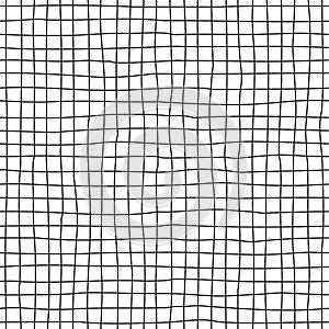 Checkered handdrawn seamless pattern