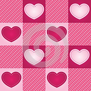 Checkered Heart Seamless Tile