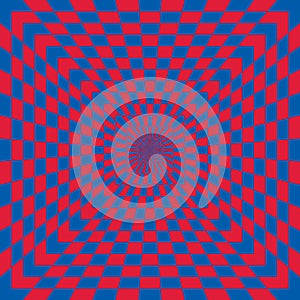 Checkered Optical Illusion