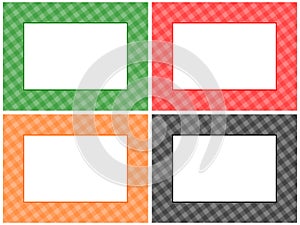 Checkered Pattern Frame Set