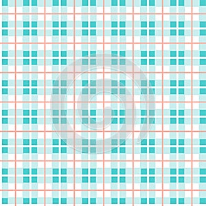 Checkered pattern, small squares, seamless pattern, blue and white, vector.