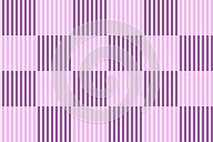 Checkered pattern with vertical striped lines, magenta violet, purple and pink colors. Vector illustration, EPS10.