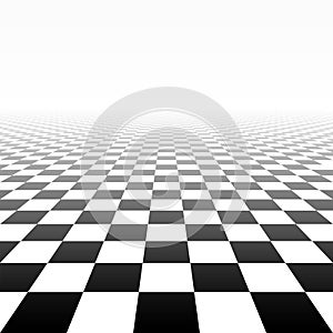 Checkered perspective background photo