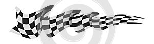 Checkered race flag.