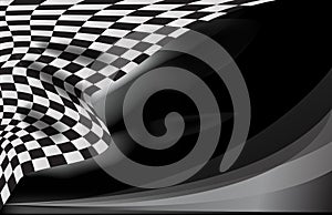 Checkered race flag vector