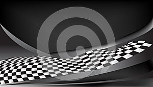 Checkered race flag vector background layout design