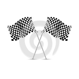 Checkered race flag vector sport. Auto rally competition. Speed and finish winner race checkered flag