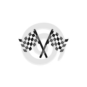 Checkered race flag waveing vector background layout design