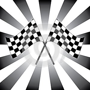 Checkered race flags