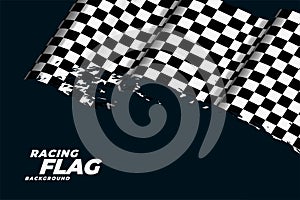 Checkered racing flag background design