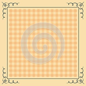 Checkered seamless pattern recipe template, brownish shades photo