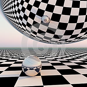 Checkered Surreal Horizon