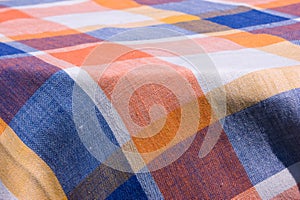 Checkered table cloth