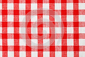 Checkered tablecloth photo