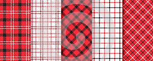 Checkered tartan seamless pattern. Plaid background. Vector illustration.