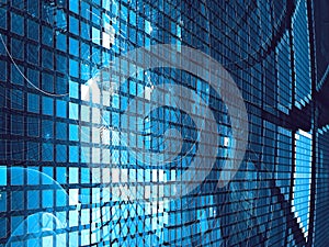 Checkered tech background - abstract digitally generated image