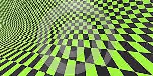 Checkered texture 3D background pattern in perspective