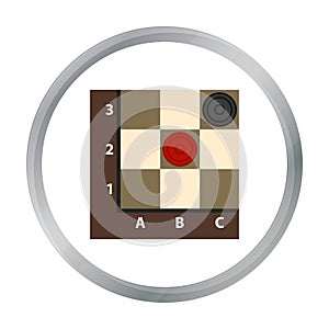 Checkers icon in pattern