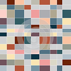 Checkers, Seamless geometric background. Abstract vector Illustration. Mosaic. earthtones photo