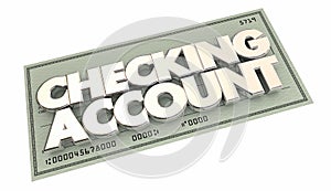 Checking Account Banking Money Words