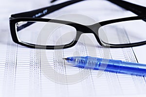 Checking accounts with a glasses