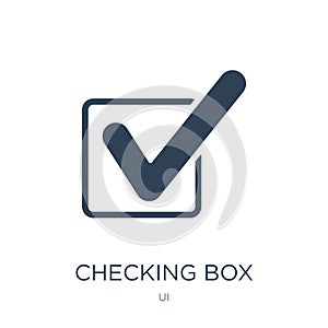 checking box with a checkmark icon in trendy design style. checking box with a checkmark icon isolated on white background.