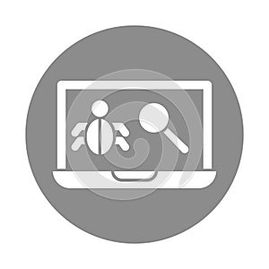 Checking bug Isolated Vector icon which can easily modify or edit