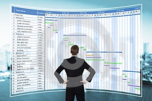 Checking Digital Gantt Agenda Schedule Calendar