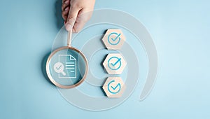 Checking Document with ai artificial intelligence process technology processor to planning business information data, tech,