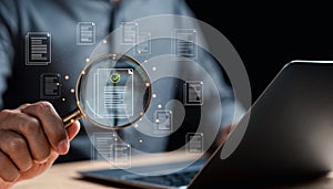 Checking Document Management System, online documentation database and process automation to efficiently manage files,