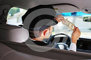 Checking dollar bill