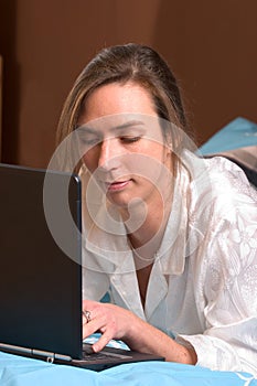 Checking emails in bed