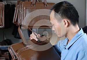 Checking the handbag