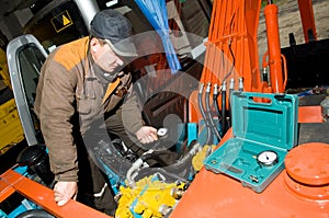 Checking hydraulic system