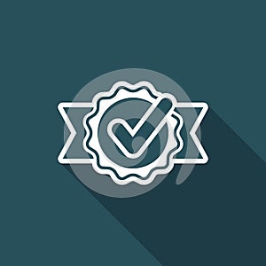 Checking quality symbol icon