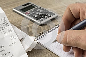 Checking the receipts