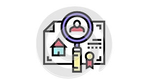 checking tenant recommendations color icon animation